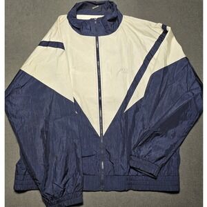 Vintage USA Olympics JCPenney Windbreaker‎ Jacket Full Zip Navy Blue White XL